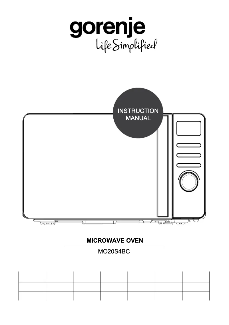 Página 1 del manual Manual de usuario Gorenje MO20S4BC