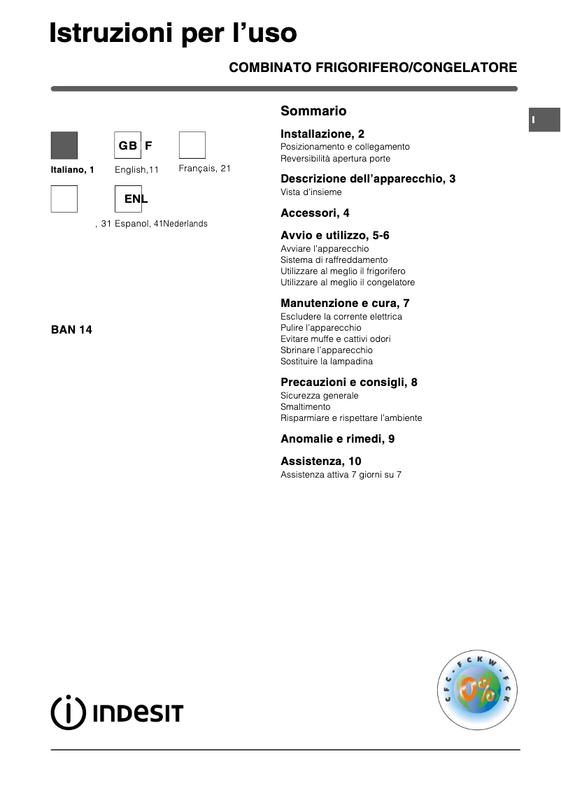 Image de la première page du manuel de l'appareil BAN 14