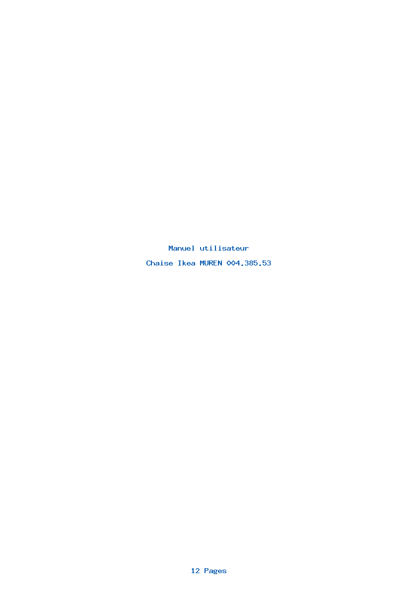 Page 1 de la notice Manuel utilisateur Ikea MUREN 004.385.53