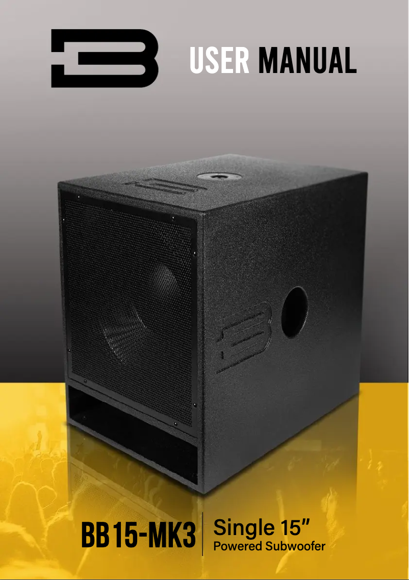 Page 1 de la notice Manuel utilisateur BASSBOSS BB15-MK3