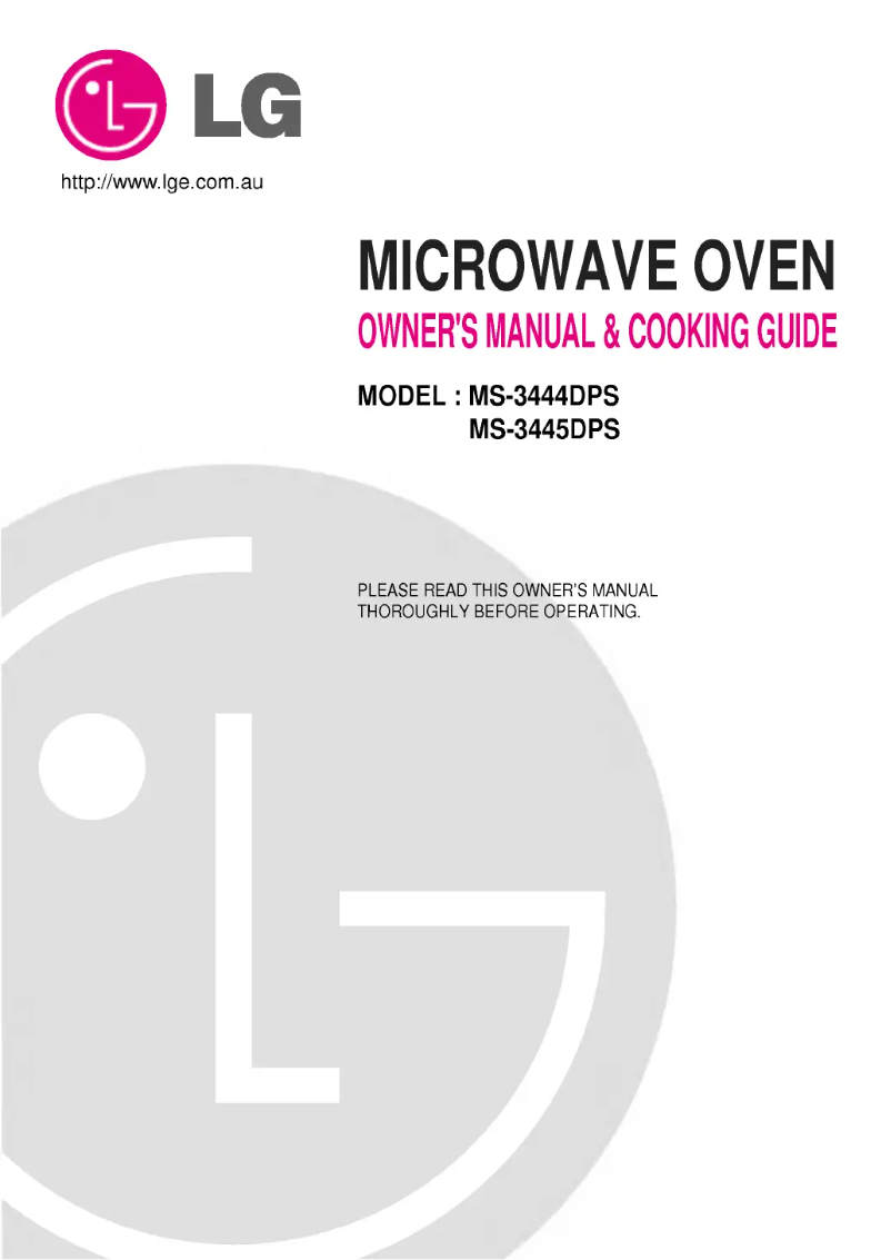 Page 1 de la notice Manuel utilisateur LG MS-3444DPS