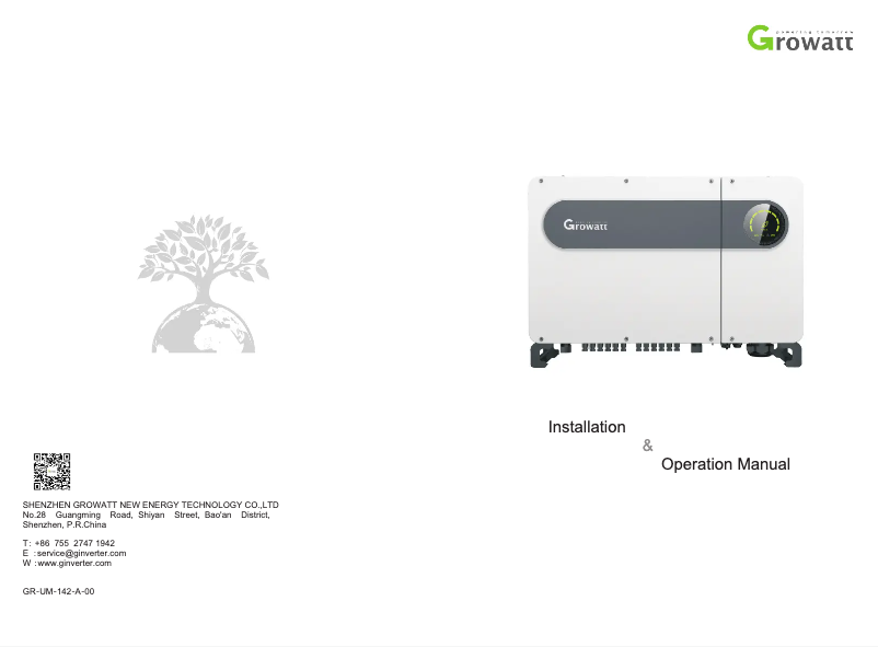 Page 1 of the manual Installation Guide Growatt MAX 80KTL3 LV