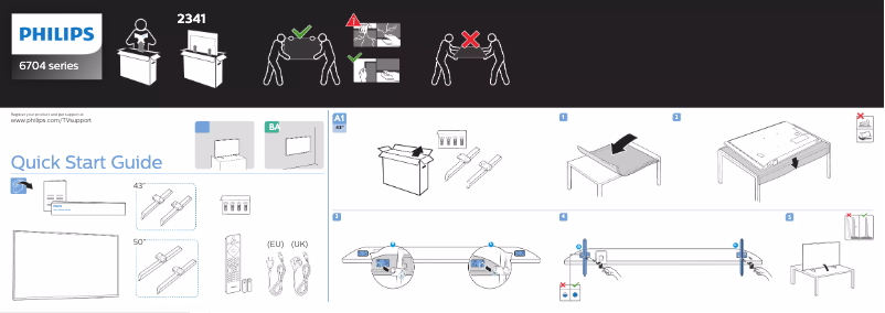 Página 1 del manual Guía de inicio rápido Philips 6700 series 43PUS6704