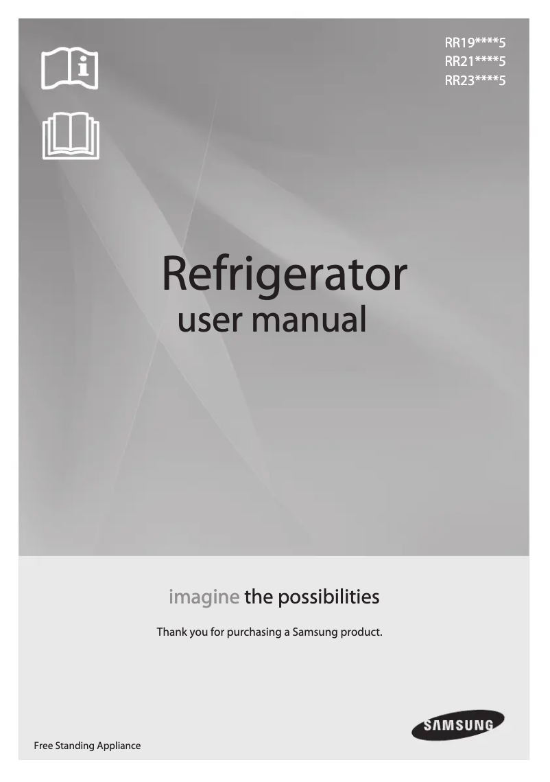 Page 1 de la notice Manuel utilisateur Samsung RR21J2835RZ