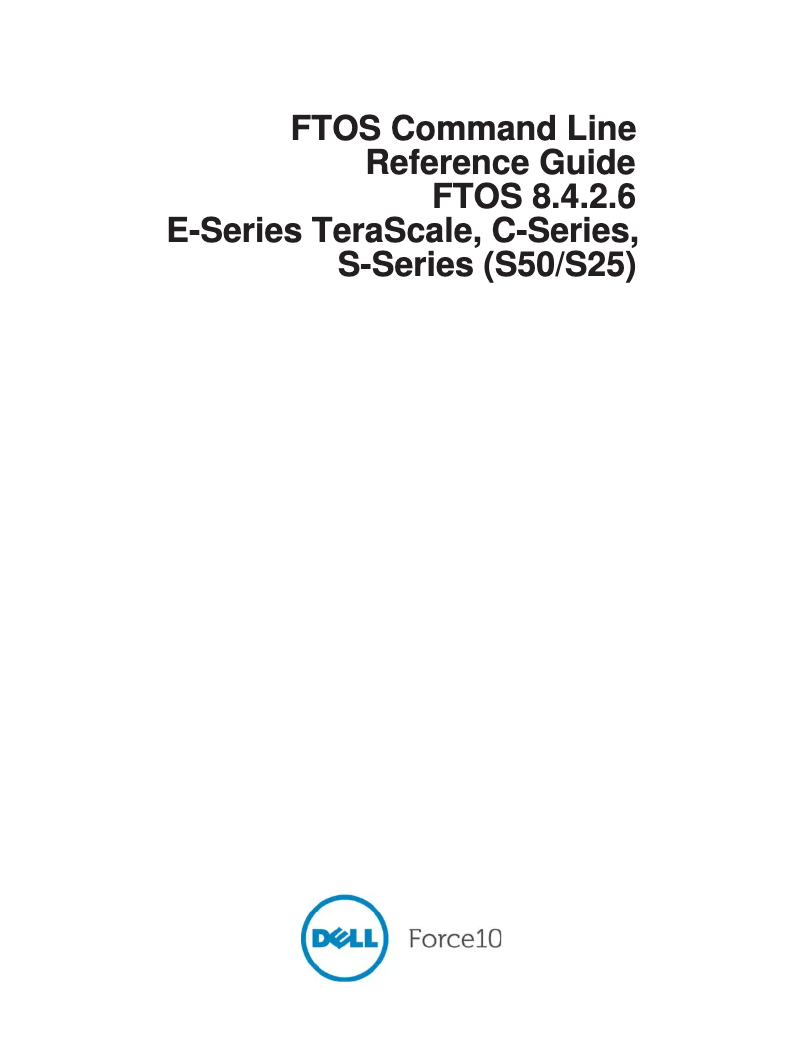 Page 1 of the manual User Manual Dell Force10 E600i
