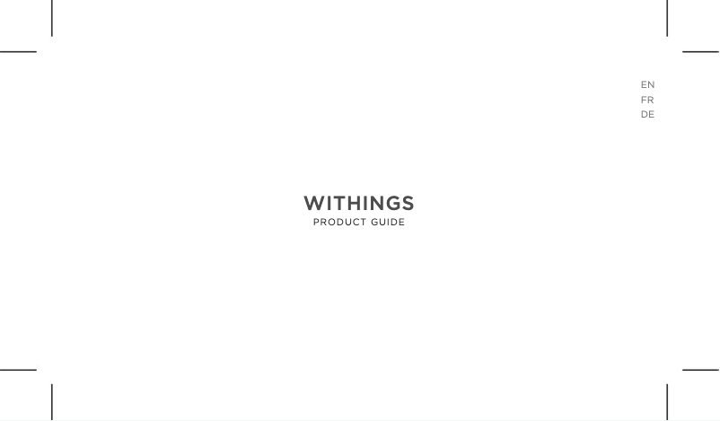 Page 1 de la notice Manuel utilisateur Withings ScanWatch 2