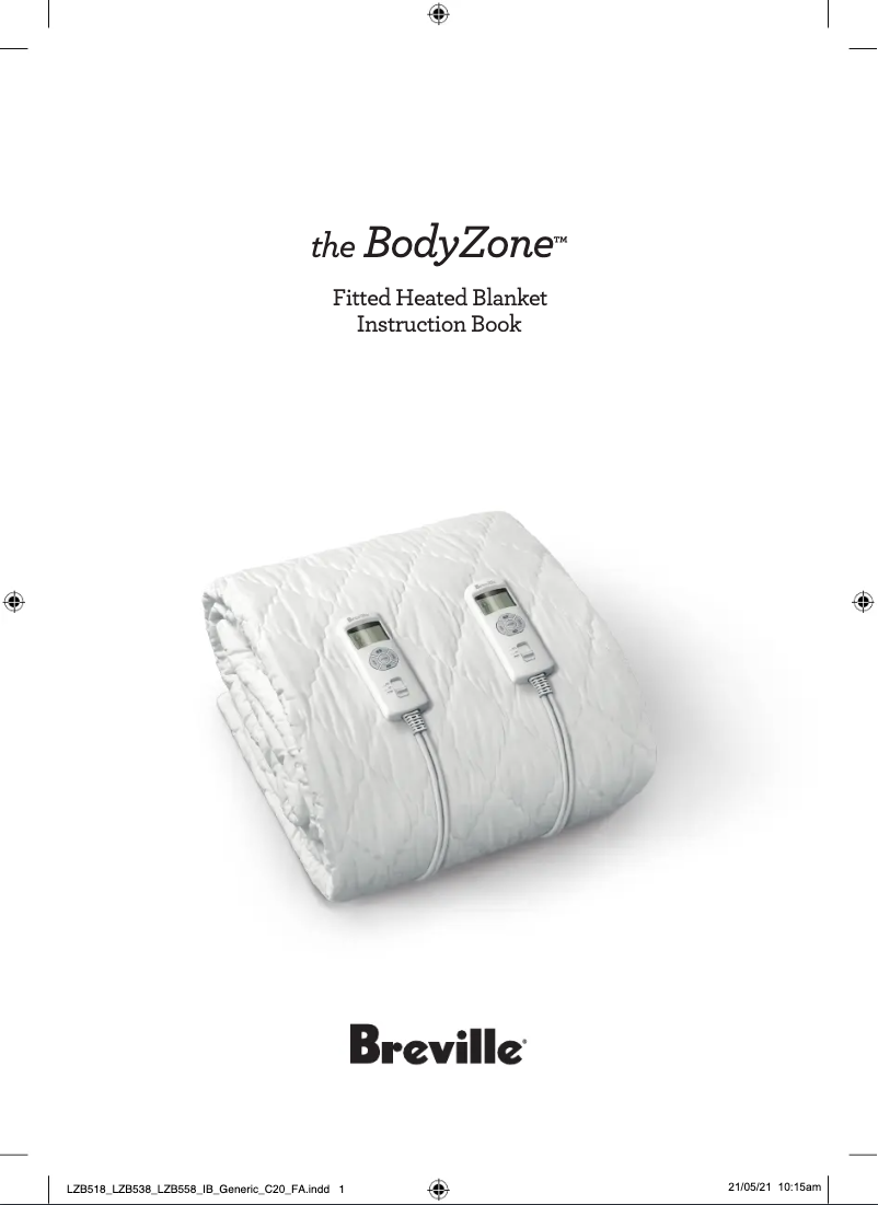 Page 1 of the manual User Manual Breville the BodyZone LZB538