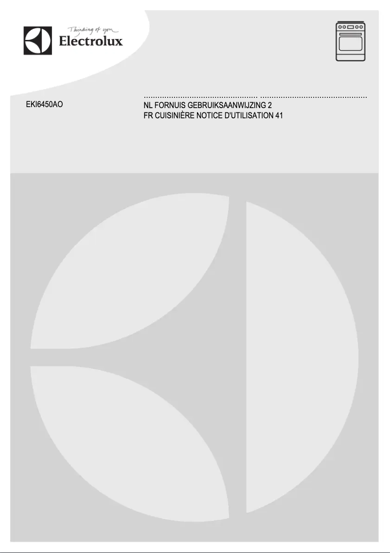 Page 1 de la notice Manuel utilisateur Electrolux EKI6450AOX
