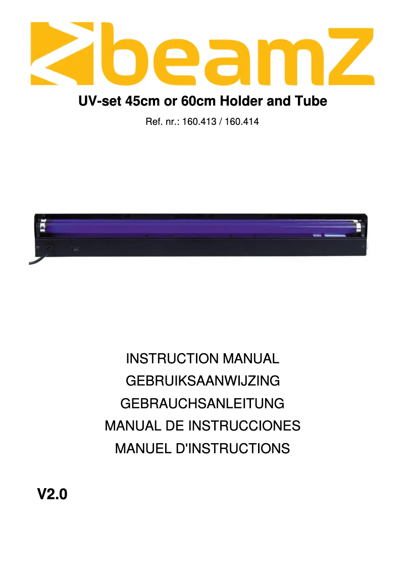 Page 1 de la notice Manuel utilisateur BeamZ BUV45TL