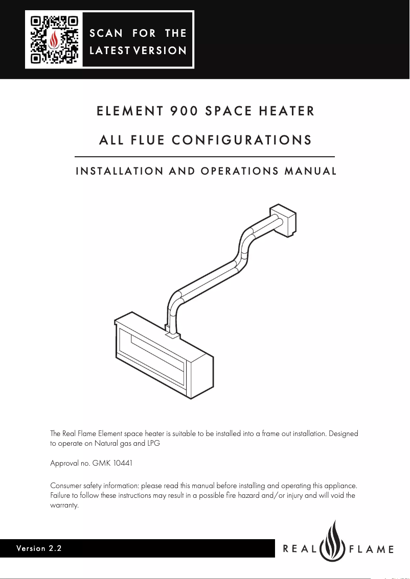 Page 1 of the manual User Manual Real Flame Element 900