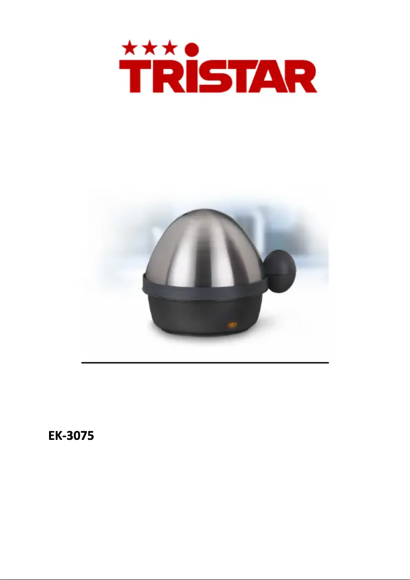 Page 1 de la notice Manuel utilisateur TriStar EK-3075