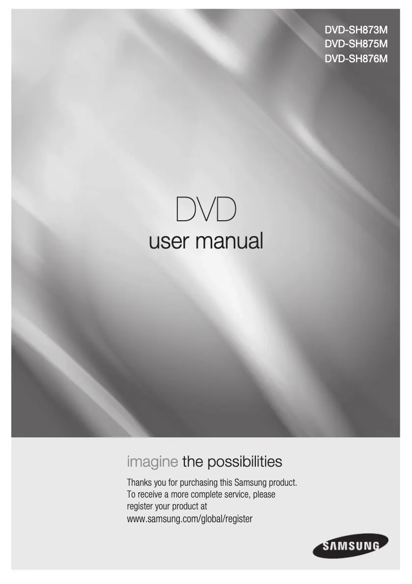 Page 1 de la notice Manuel utilisateur Samsung DVD-SH873M