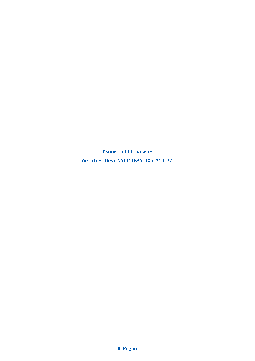 Page 1 de la notice Manuel utilisateur Ikea NATTGIBBA 105.319.37