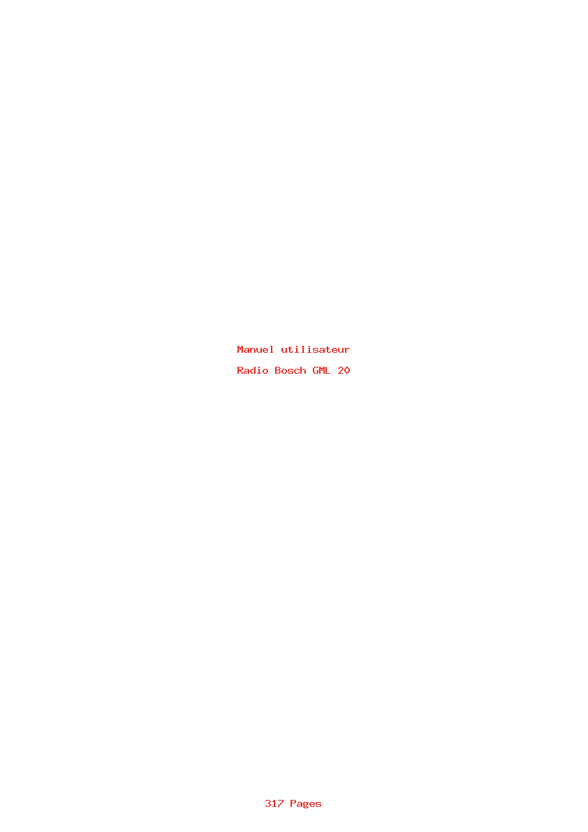 Page 1 de la notice Manuel utilisateur Bosch GML 20
