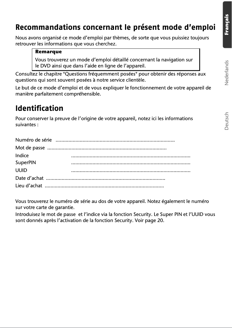 Page 1 of the manual User Manual Medion PNA 3430