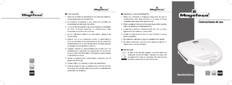 Page 1 de la notice Manuel utilisateur Magefesa MGF-3180