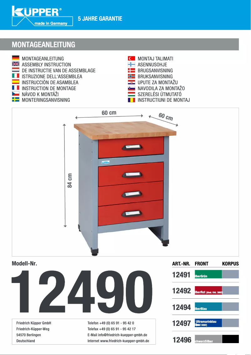 Página 1 del manual Manual de usuario Küpper 12497