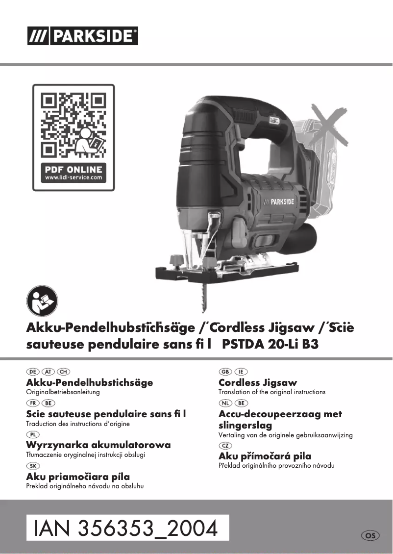 Image de la première page du manuel de l'appareil PSTDA 20-Li A1