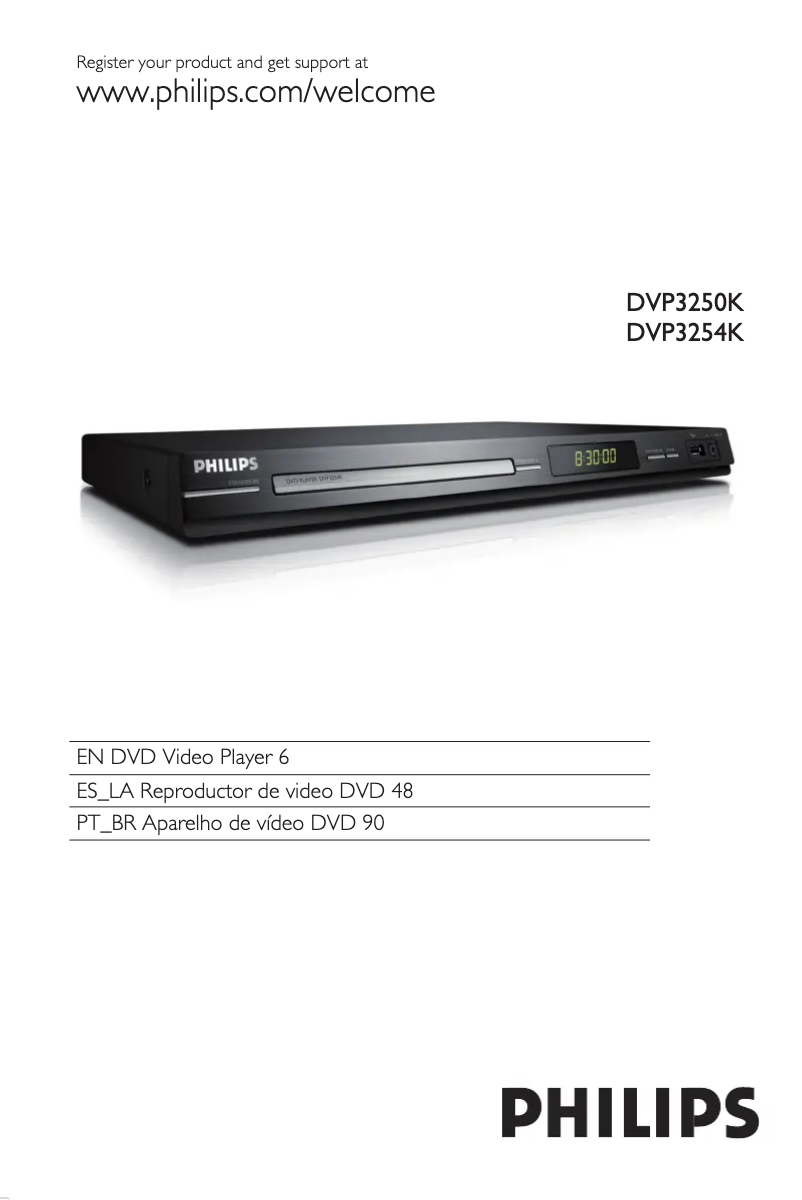 Page 1 de la notice Manuel utilisateur Philips DVP3254K