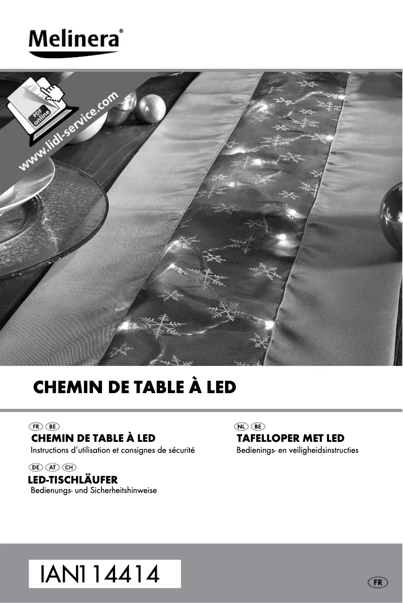 Page 1 de la notice Manuel utilisateur Melinera IAN 114414