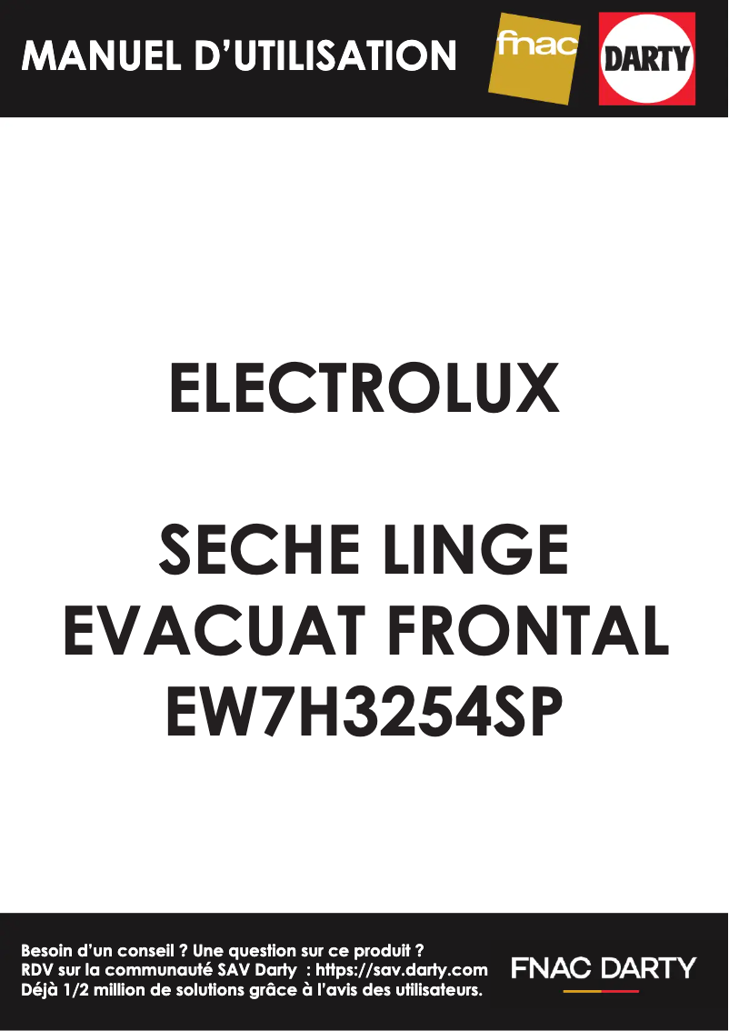 Página 1 del manual Manual de usuario Electrolux EW7H3254SP