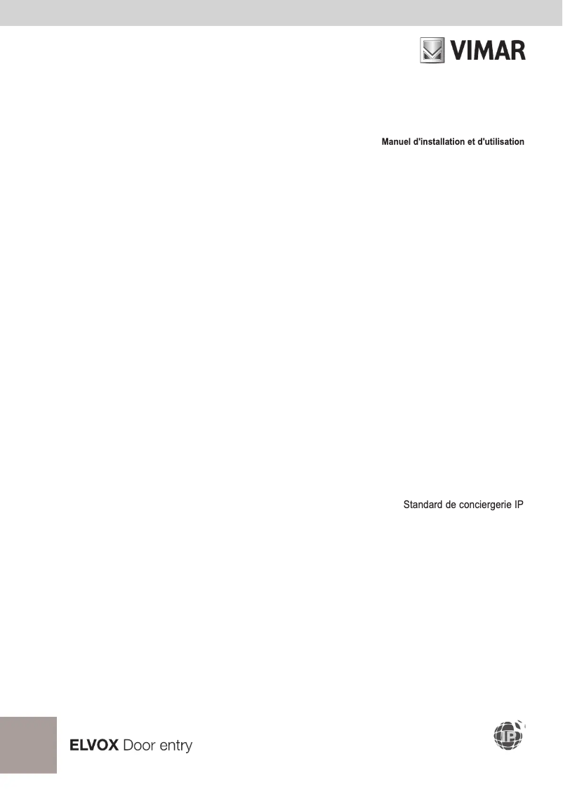 Page 1 de la notice Manuel utilisateur Vimar ELVOX 40691