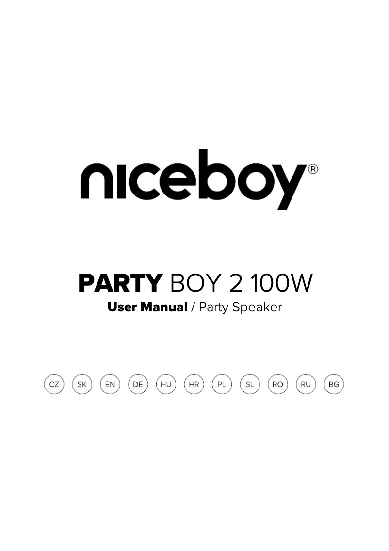 Page 1 de la notice Manuel utilisateur Niceboy Party Boy 2 100W