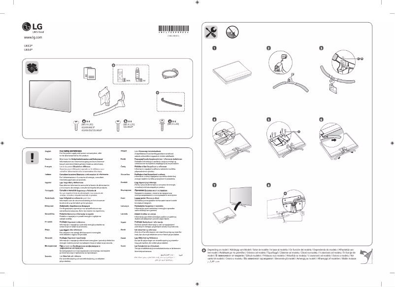 Page 1 de la notice Manuel utilisateur LG 65UK6400