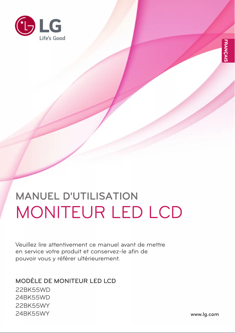 Page 1 de la notice Manuel utilisateur LG 22BK55WY