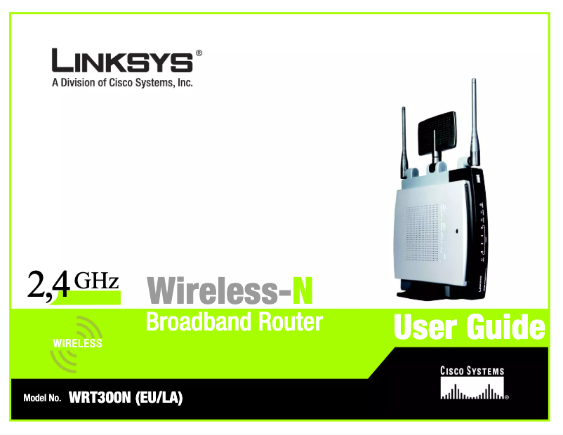 Page 1 de la notice Manuel utilisateur Linksys WRT300N