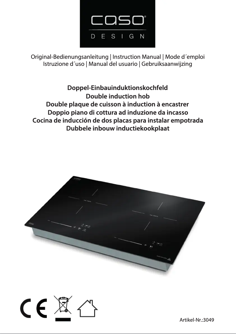 Página 1 del manual Manual de usuario Caso DuoChef 3500