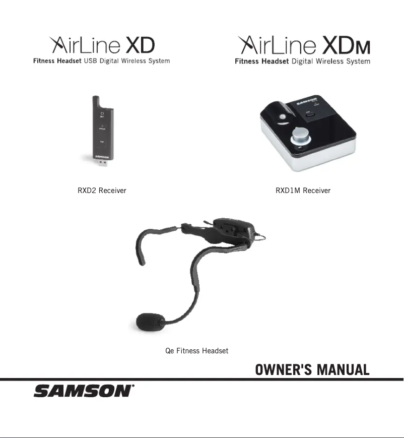 Page 1 of the manual User Manual Samson AirLine XD