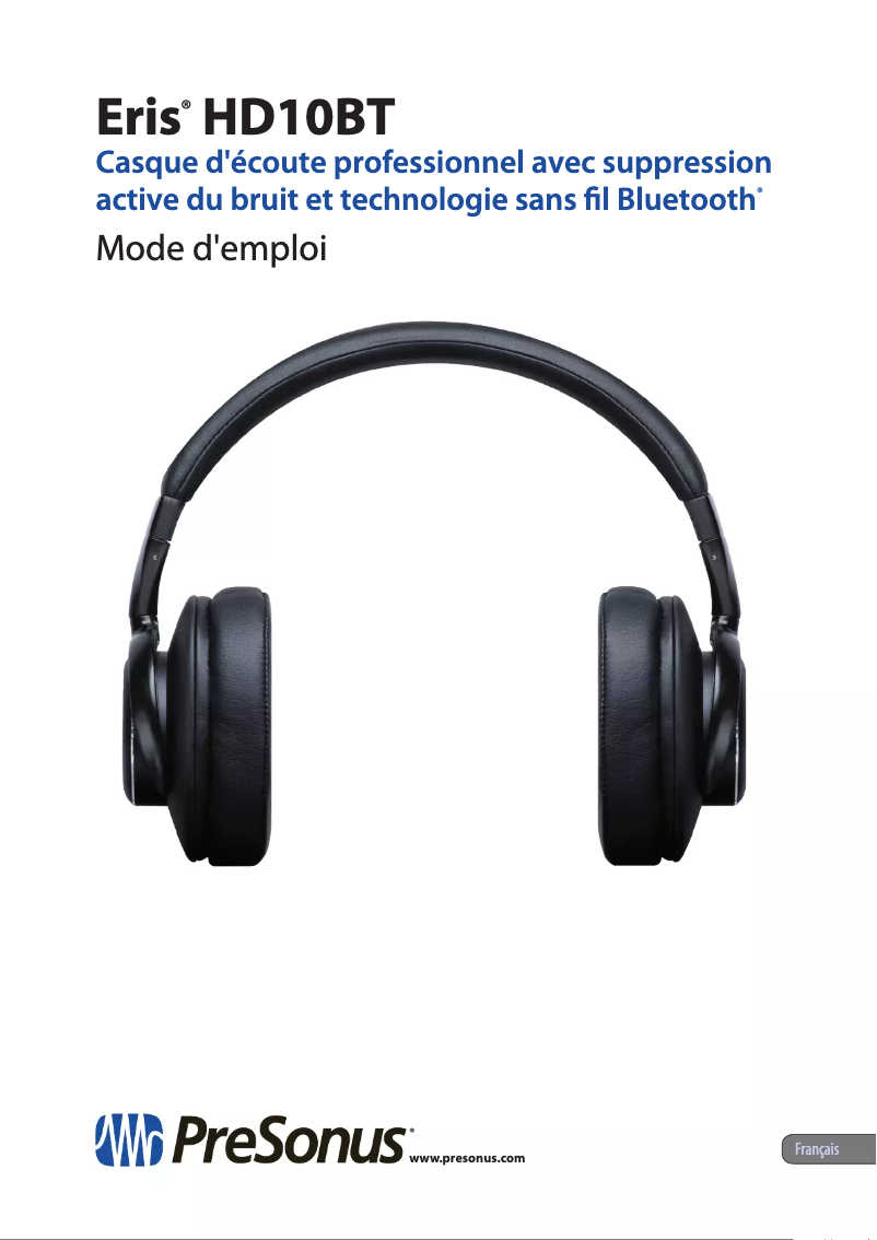 Page 1 de la notice Manuel utilisateur PreSonus Eris HD10BT