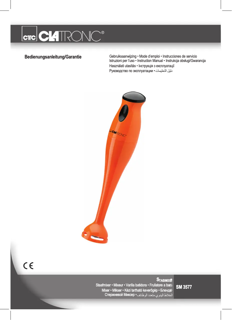 Page 1 de la notice Manuel utilisateur Clatronic SM 3577