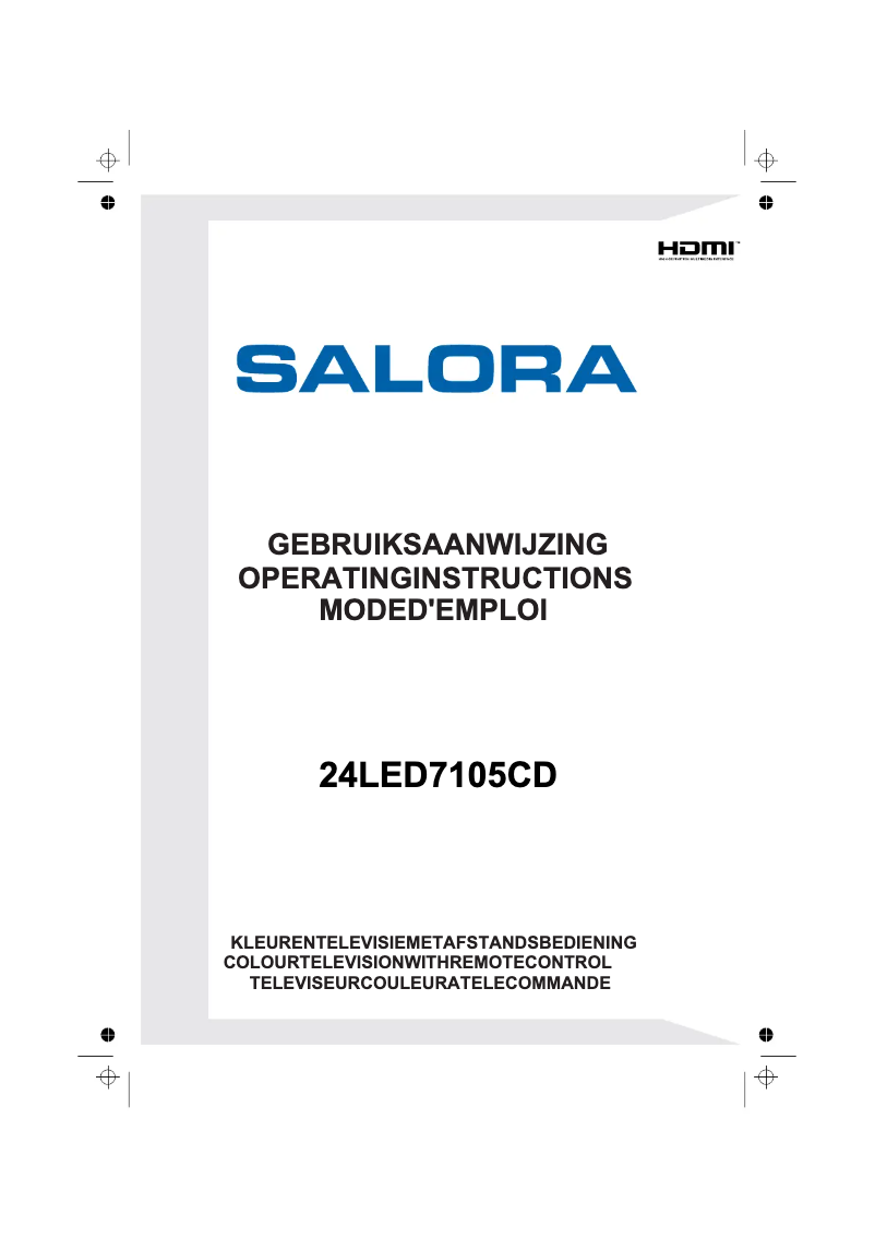 Page 1 of the manual User Manual Salora 24LED7105CD