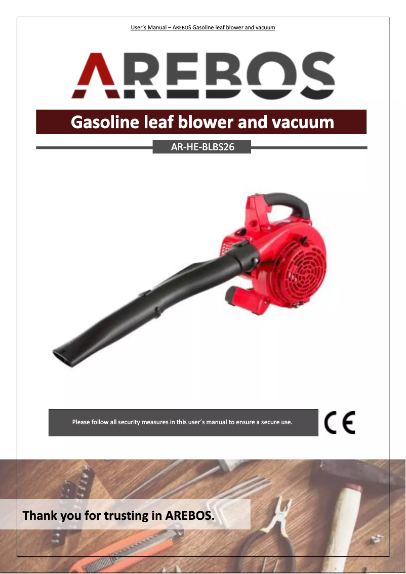 Page 1 de la notice Manuel utilisateur Arebos AR-HE-BLBS26