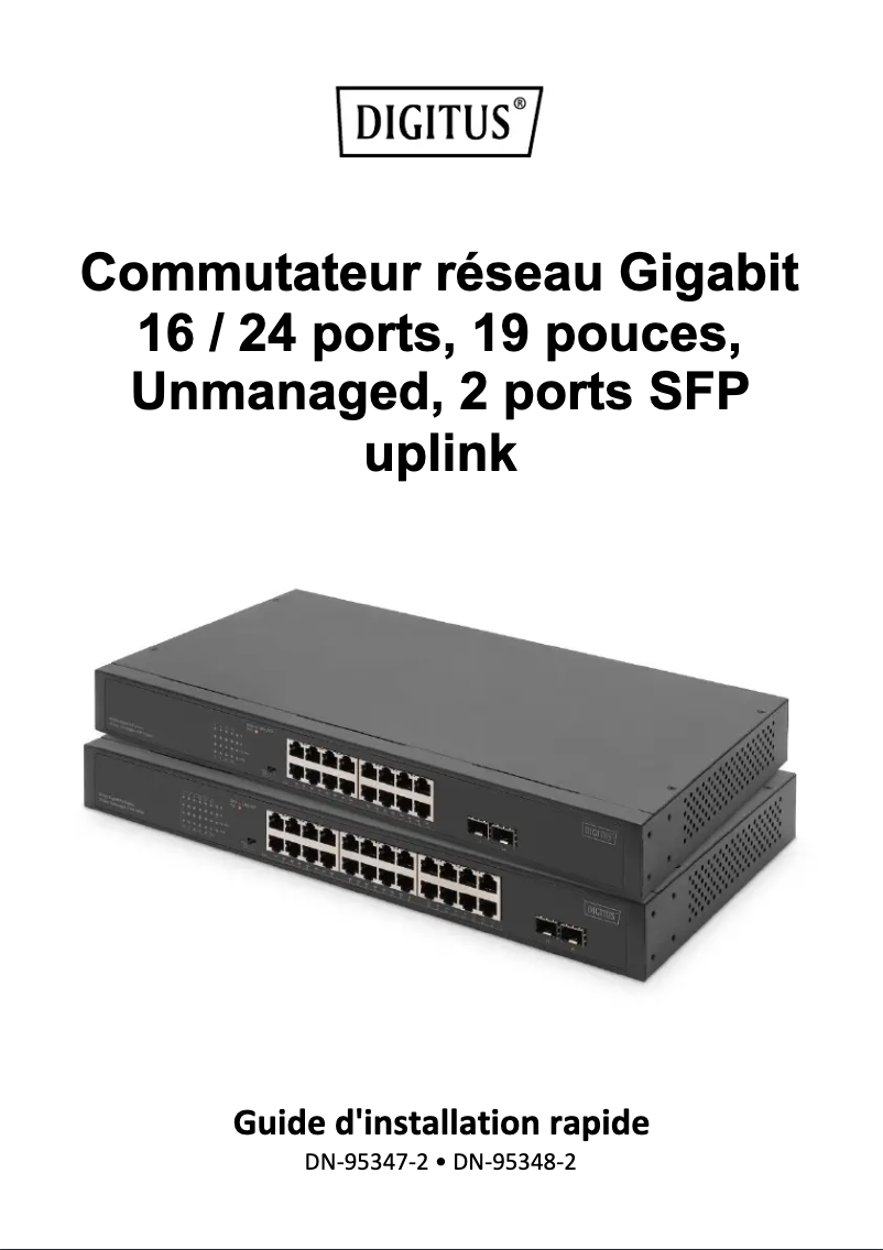 Page 1 de la notice Manuel utilisateur Digitus DN-95348-2