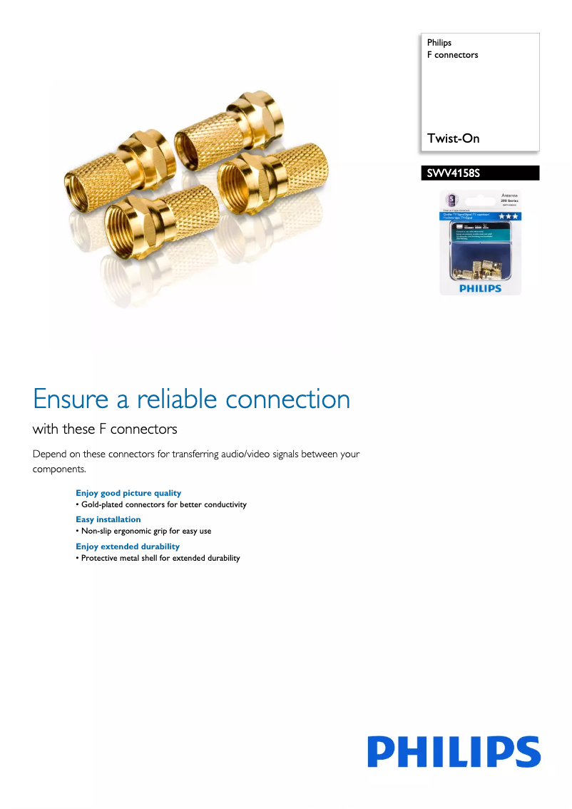 Image de la première page du manuel de l'appareil SWV4158S