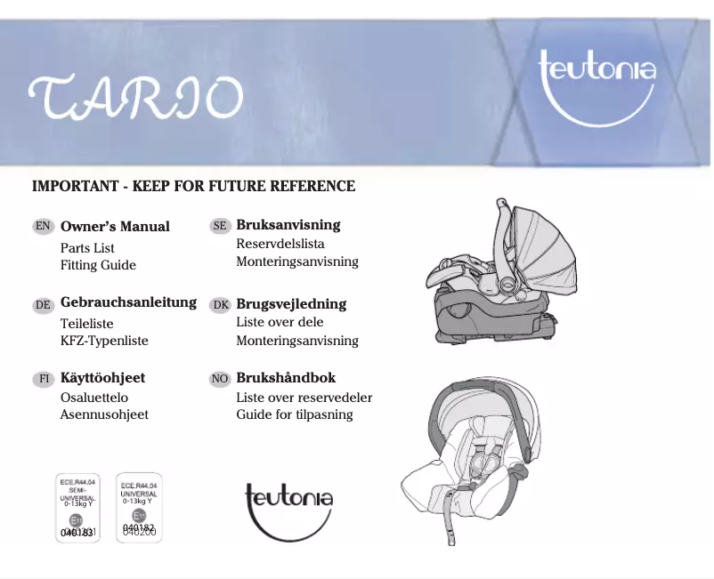 Página 1 del manual Manual de usuario Teutonia Tario