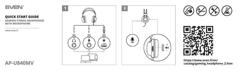 Page 1 de la notice Guide de démarrage rapide Sven AP-U840MV