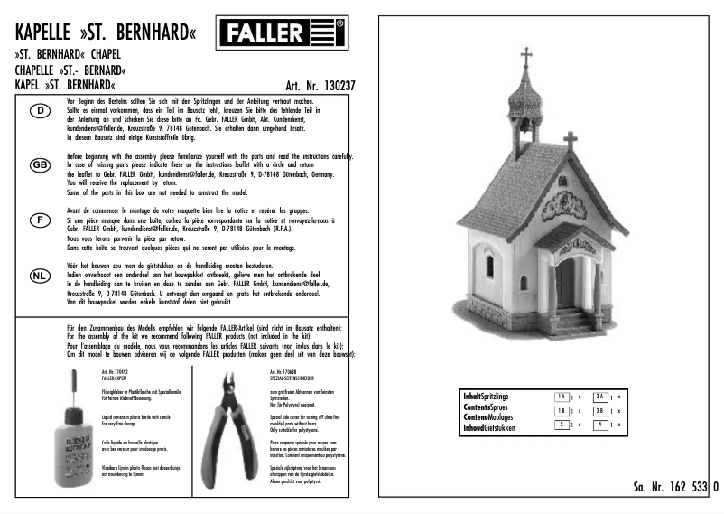 Page 1 de la notice Manuel utilisateur Faller 130237