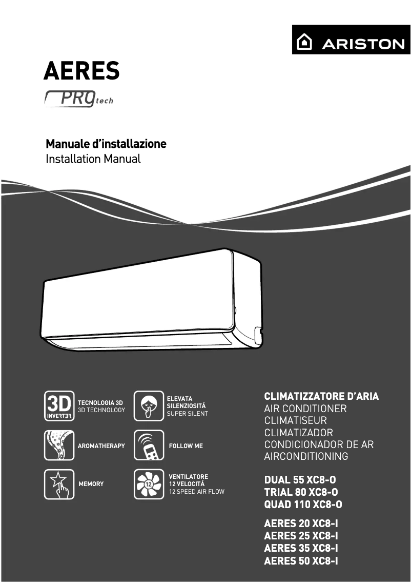 Page 1 de la notice Manuel utilisateur Ariston Thermo Aeres 20 XC8-I