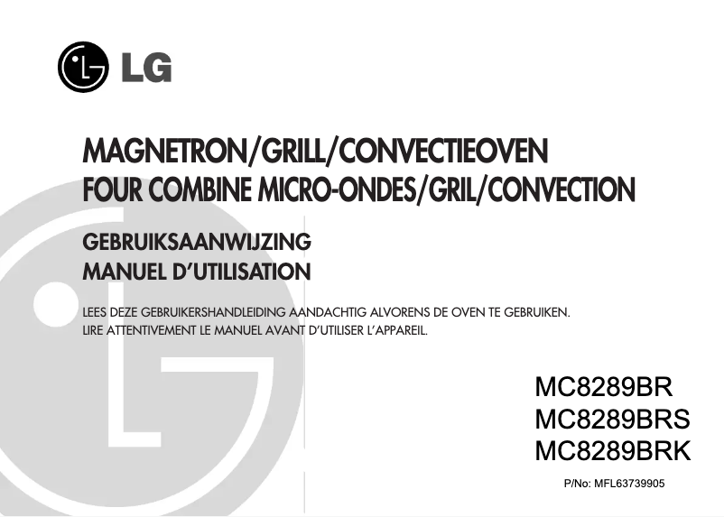 Page 1 de la notice Manuel utilisateur LG MC8289BRS