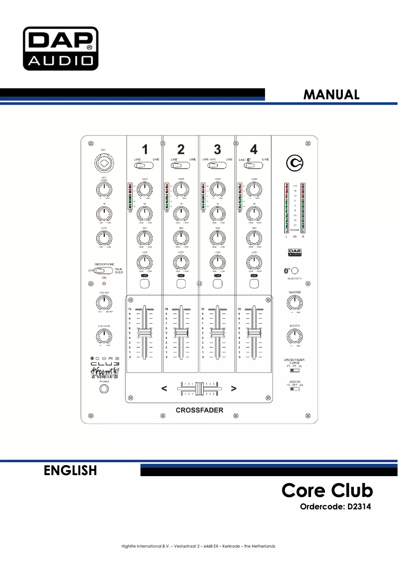 Page 1 de la notice Manuel utilisateur DAP-Audio Core Club
