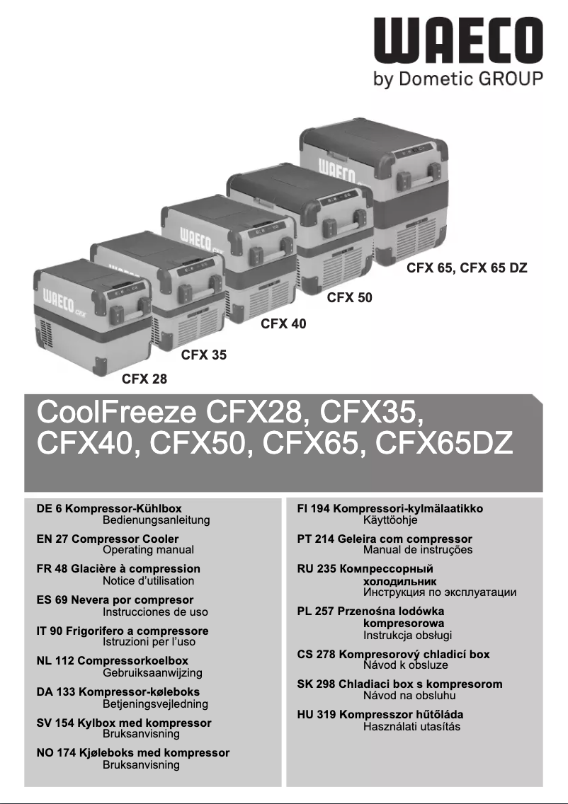 Página 1 del manual Manual de usuario Waeco CoolFreeze CFX 50