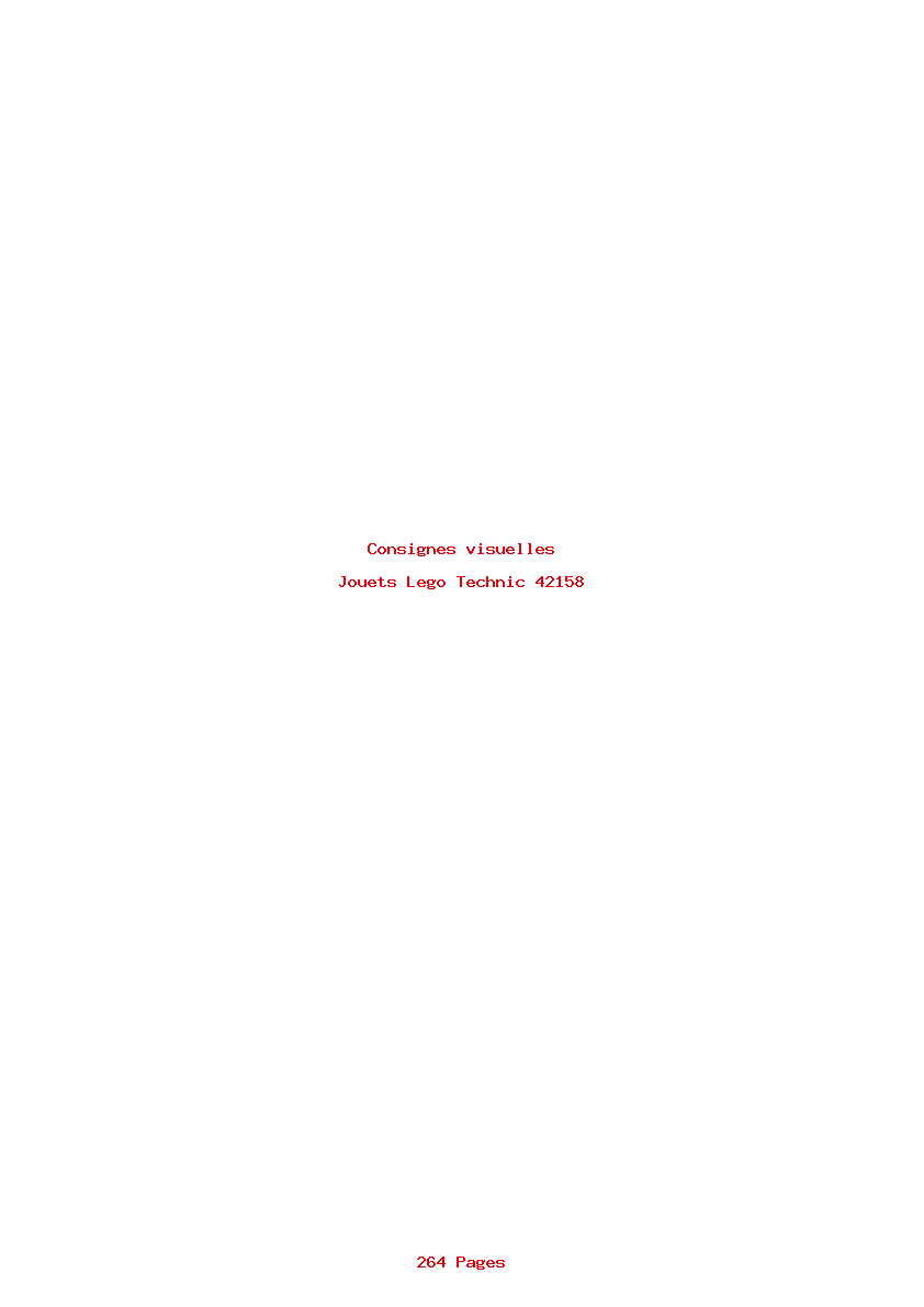 Page 1 de la notice Consignes visuelles Lego Technic 42158