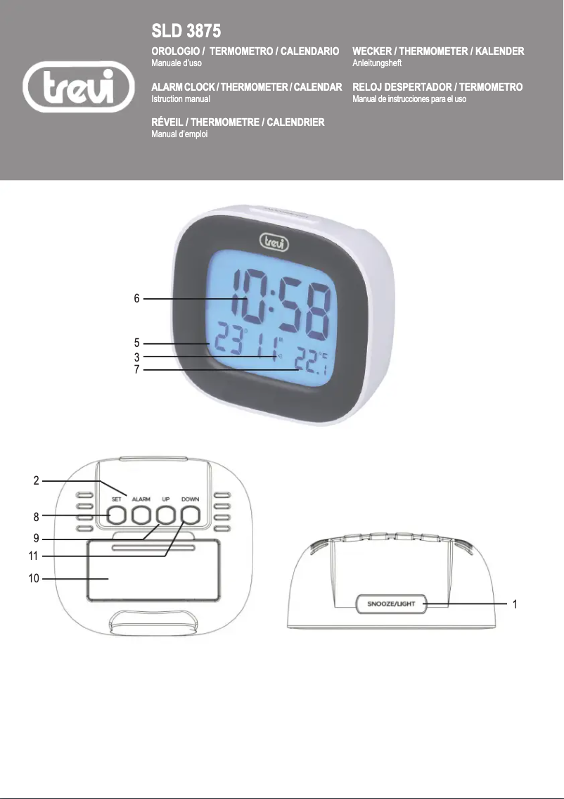 Page 1 de la notice Manuel utilisateur Trevi SLD 3875