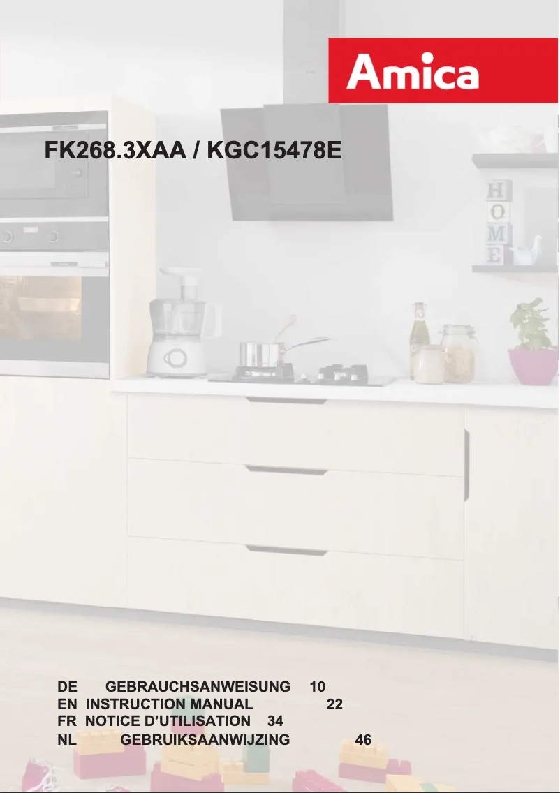Page 1 de la notice Manuel utilisateur Amica KGC 15478 E