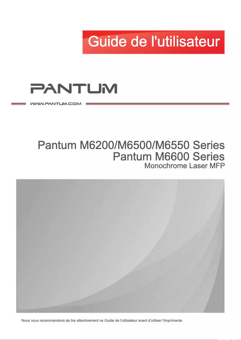 Page 1 of the manual User Manual Pantum M6502N