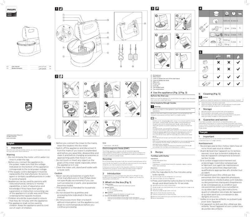 Page 1 of the manual User Manual Philips 5000 Series HR3745